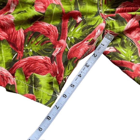 Trunks Surf & Swim Co. Men's Flamingo Print Swim‎ Board Shorts Green Red Size XL - Picture 6 of 7
